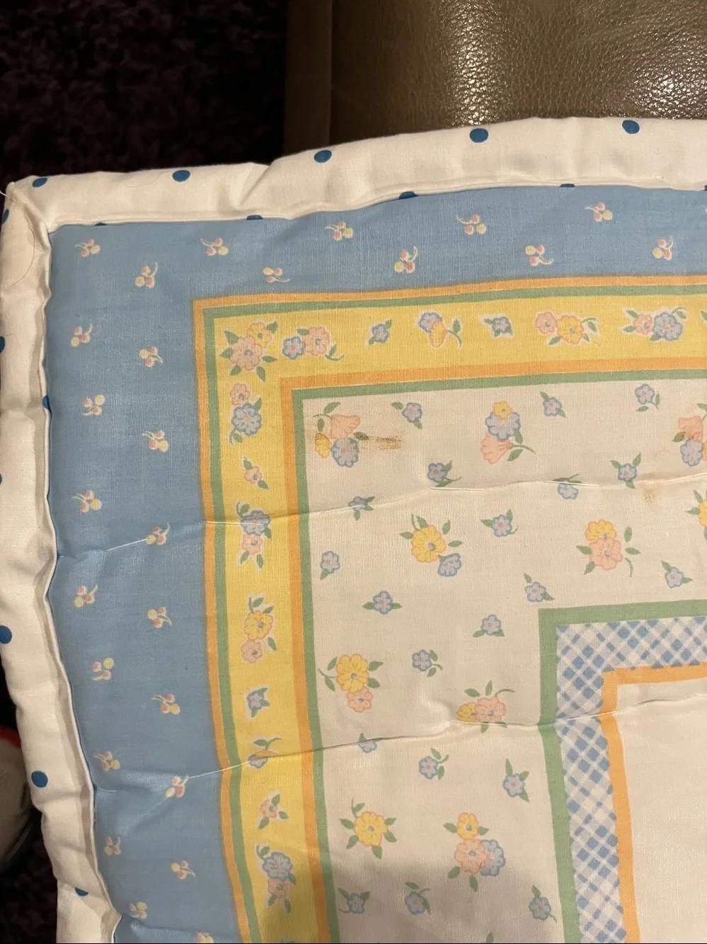 Blue & Yellow Beatrix Potter, Peter rabbit Nursery Quilt